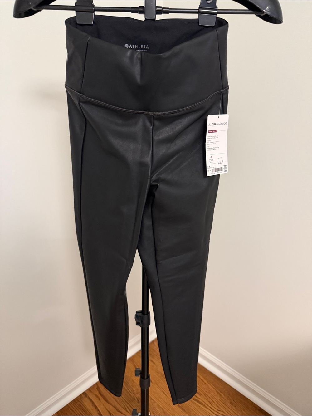 Athleta Faux Leather High-Rise Leggings in Black